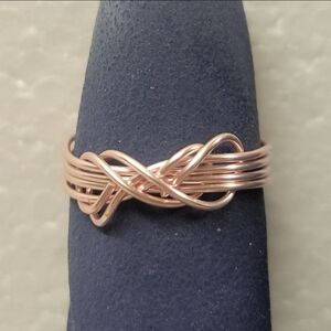 Rose Gold Wire Wrapped Infinity Bow Ring